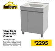 Builders Coral Floor Vanity 630 Combo White