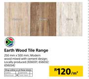 Earth Wood Tile Range-250mm x 500mm Per Sqm