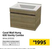 Coral Wall Hung 630 Vanity White Combo