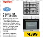 Goldair 4 Burner Hob & Oven Bundle