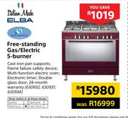 Elba Free Standing Gas/Electric 5 Burner