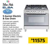 Italian Made Elba 5 Burner Electric & Gas Oven