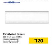 Edge Polystyrene Cornice Z60 2m 5 Pack