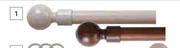 34mm Rod & Track With Free Finial Balls 2.5m