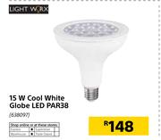 Light Worx 15W Cool White Globe LED PAR38