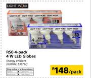 Light Worx R50 4W LED Globes-4's Per Pack