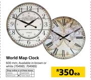 World Map Clock-Each