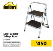 Builders Steel Ladder 2-Step Stool