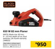 Black+Decker 650W 82mm Planer KW172