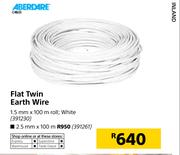 Aberdare Flat Twin Earth Wire 2.5mmx100m Roll White