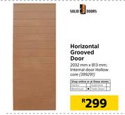 Solid Doors Horizontal Grooved Door 2032mmx813mm