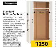 Home & Kitchen Standard Built In Cupboard-2100mm(h) x 900mm(w) x 500mm(d)