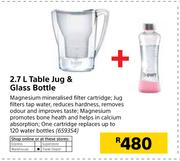 2.7Ltr Table Jug & Glass Bottle