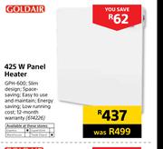 Goldair 425W Panel Heater GPH-600