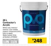 Contractor's 20Ltr Acrylic