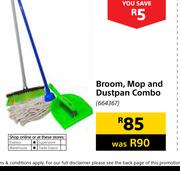 Broom, Mop & Dustpan Combo