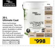 Fired Earth 20Ltr Ultimate Coat