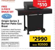 Megamaster Origin Series 3 Burner Patio Gas Braai