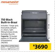 Megamaster 750 Black Built In Braai