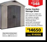 Keter Factor Garden Storage Shed-1820mm (l) x 2566mm (w) x 2430mm (h)