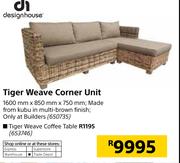 Design House Tiger Weave Corner Unit-1600mm x 850mm x 750mm