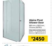 Alpine Pivot Shower Door Chrome-880mm x 1850mm