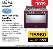 Elba Free Standing Gas/Electric 5 Burner