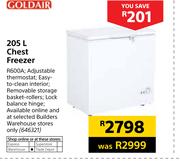 GoldAir 205Ltr Chest Freezer R600A
