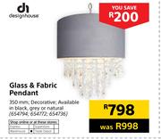 Designhouse Glass & Fabric Pendant