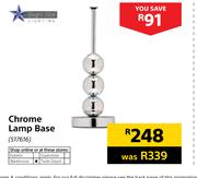 Brightstar Chrome Lamp Base