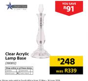 Brightstar Clear Acrylic Lamp Base