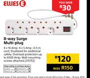 Ellies 8-Way Surge Multiplug