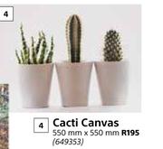 Designhouse Cacti Canvas 550mm x 550mm