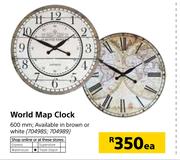 World Map Clock-Each