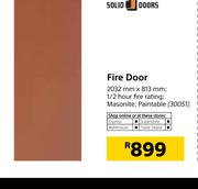 Solid Doors Fire Door 2032mmx813mm