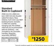 Home & Kitchen Standard Built In Cupboard-2100mm(h) x 900mm(w) x 500mm(d)