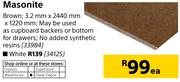 PG Bison Masonite Brown 3.2mm x 2440mm x 1220mm-Each