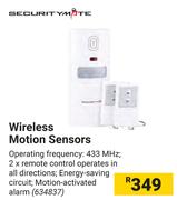 Securitymate Wireless Motion Sensors