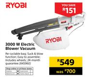 0Ryobi 3000W Electric Blower Vacuum