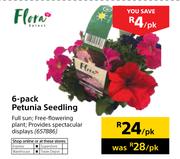 Flora 6 Pack Petunia Seedling-Per Pack