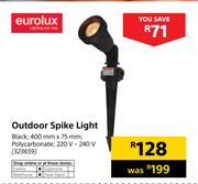 Eurolux Outdoor Spike Light Black-400mm x 75mm