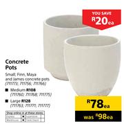 Concrete Pots Medium-Each