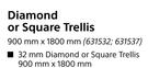 Diamond Or Square Trellis 900mm X 1800mm-Each