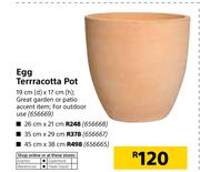 Egg Terrracotta Pot 35cm X 29cm