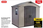 Keter 8 x 6 Factor Garden Storage Shed-1820mm(l) x 2566mm(w) x 2430mm(h)