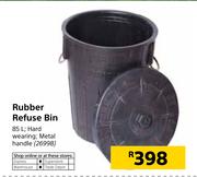 Rubber Refuse Bin-85Ltr
