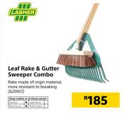 Lasher Leaf Rake & Gutter Sweeper Combo