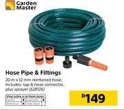 Garden Master Hose Pipe & Fittings-20m x 12mm 