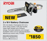 Ryobi 2 x 18V Battery Chainsaw
