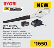 Ryobi 18V Battery Blower Combo